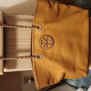Tory Burch Mustard Leather Tote